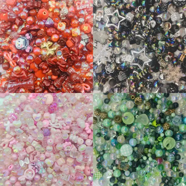 DIY Beads Set – Assorted Round Beads in Multiple Colors & Varieties